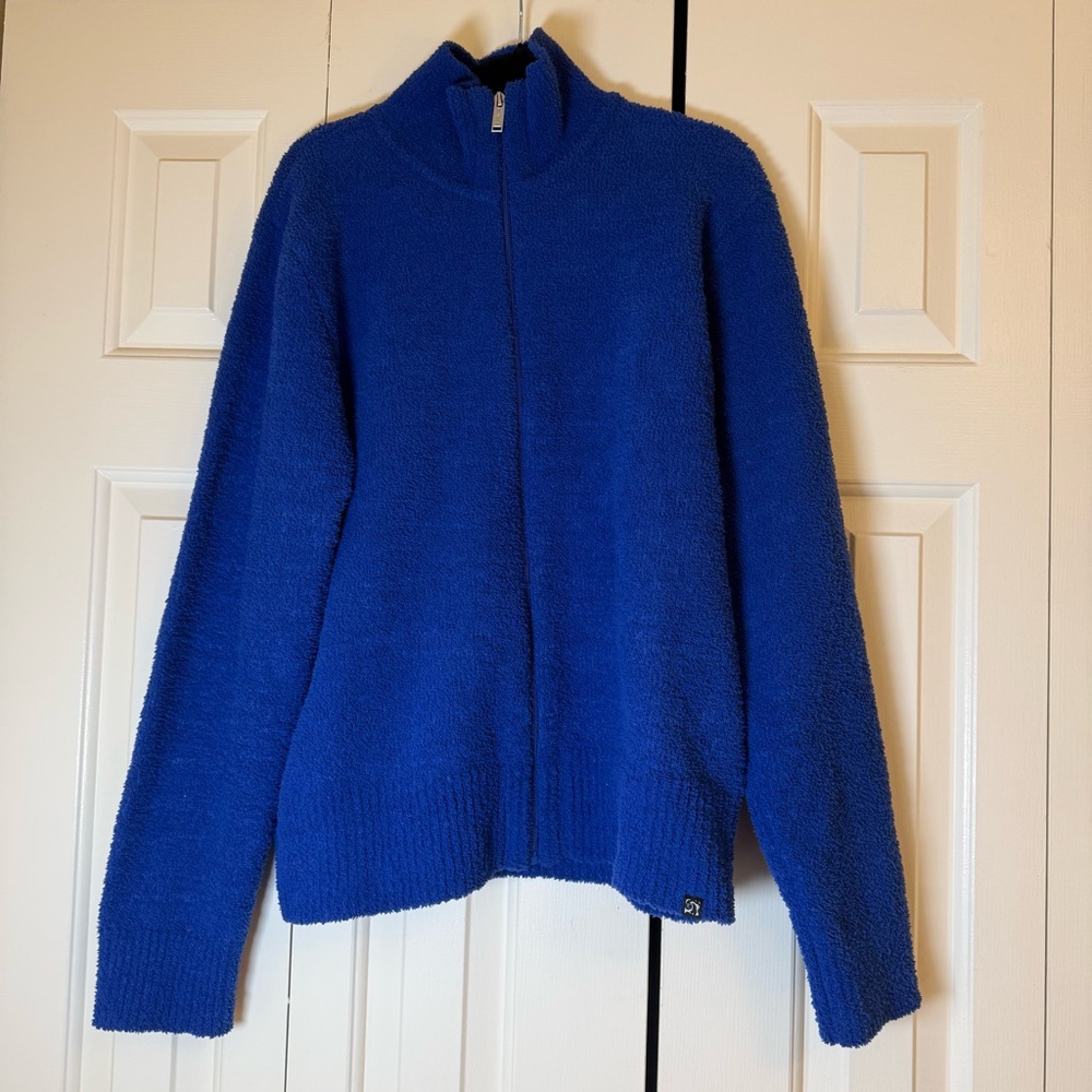 NWT Kashwere Royal Blue Full Zip Sweater Size Large